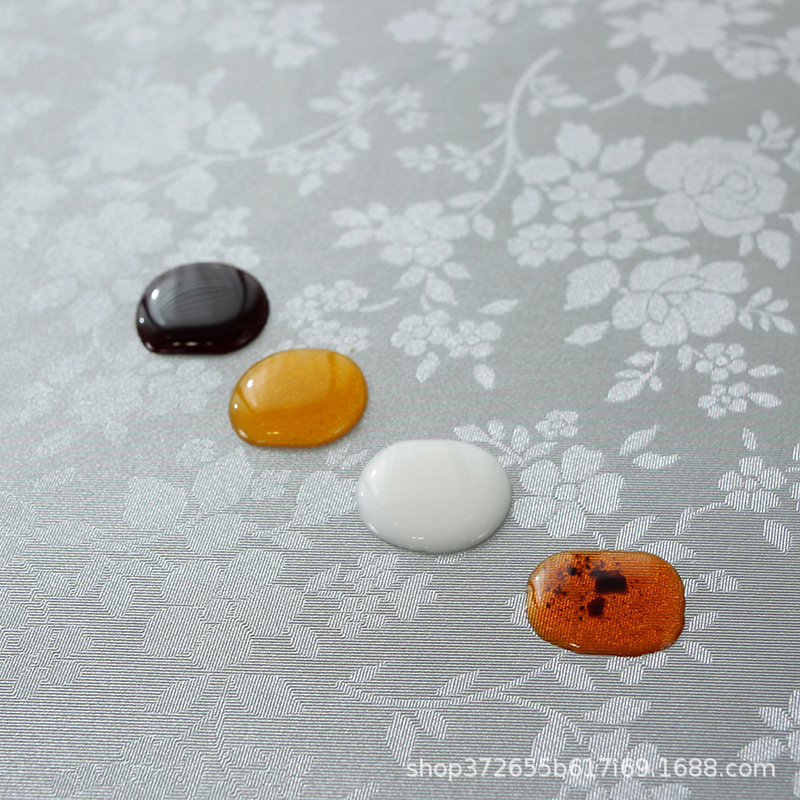 Light Luxury Round Tablecloth Waterproof Oil-proof Hot-proof Non-washable Dining Tablecloth Hotel Restaurant Household Tablecloth Thickened Oilproof Cloth