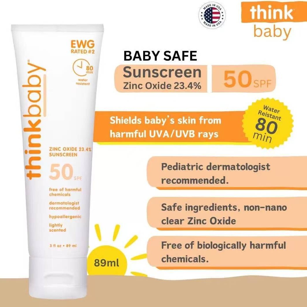 Солнцезащитный крем Thinkbaby для детей, SPF50+, нежный и нераздражающий