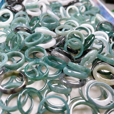 Кольцо из бирманского нефрита A, опасный материал, оптовая продажа, ледяной восковый бирманский нефрит