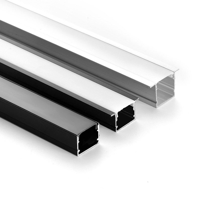 Led line lamp aluminum groove U-shaped embedded open lace line lamp groove non-slotted return light reflective groove aluminum profile factory