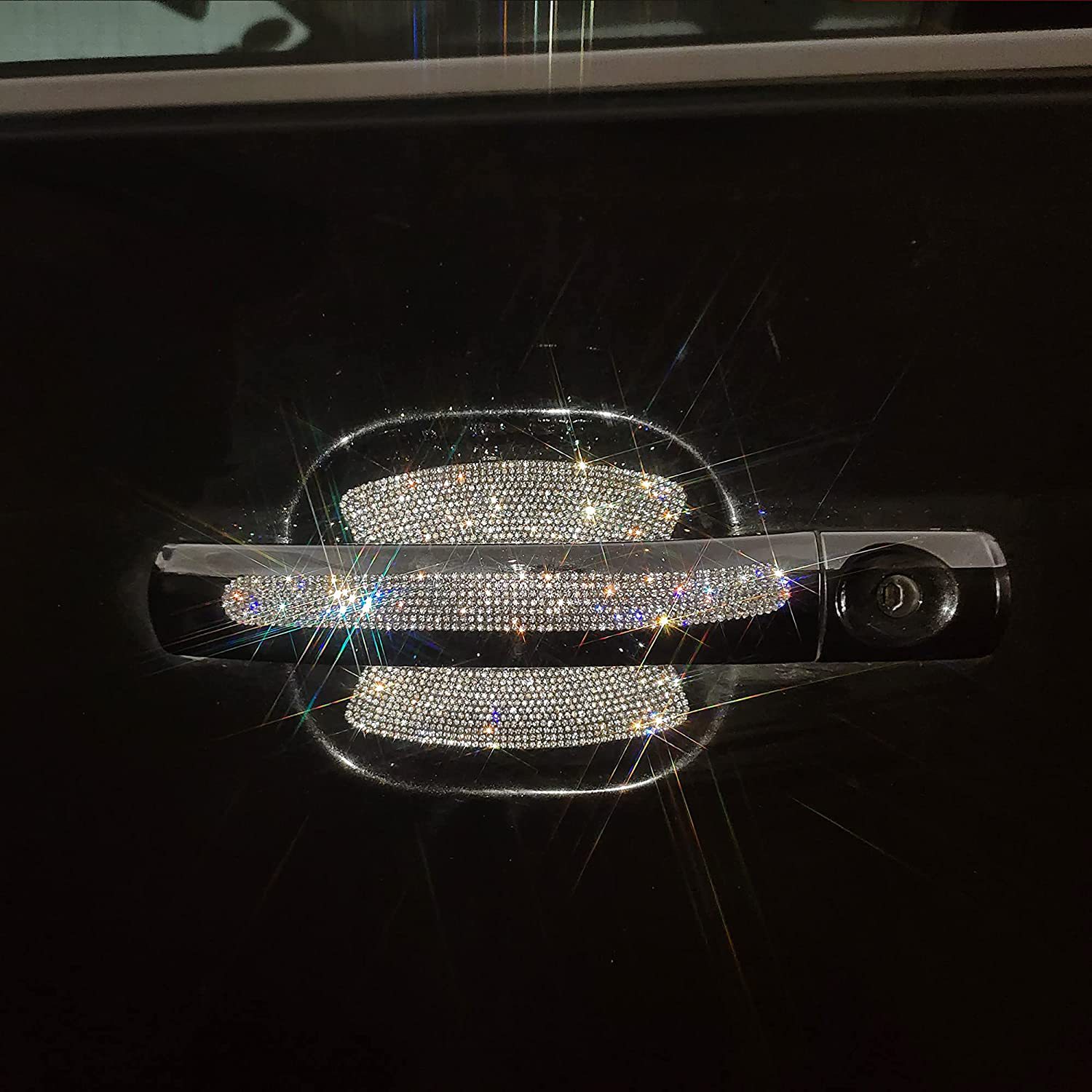 Cross-border diamond-encrusted car door handle sticker door bowl sticker body protective film door anti-scratch pull sticker car decoration sticker