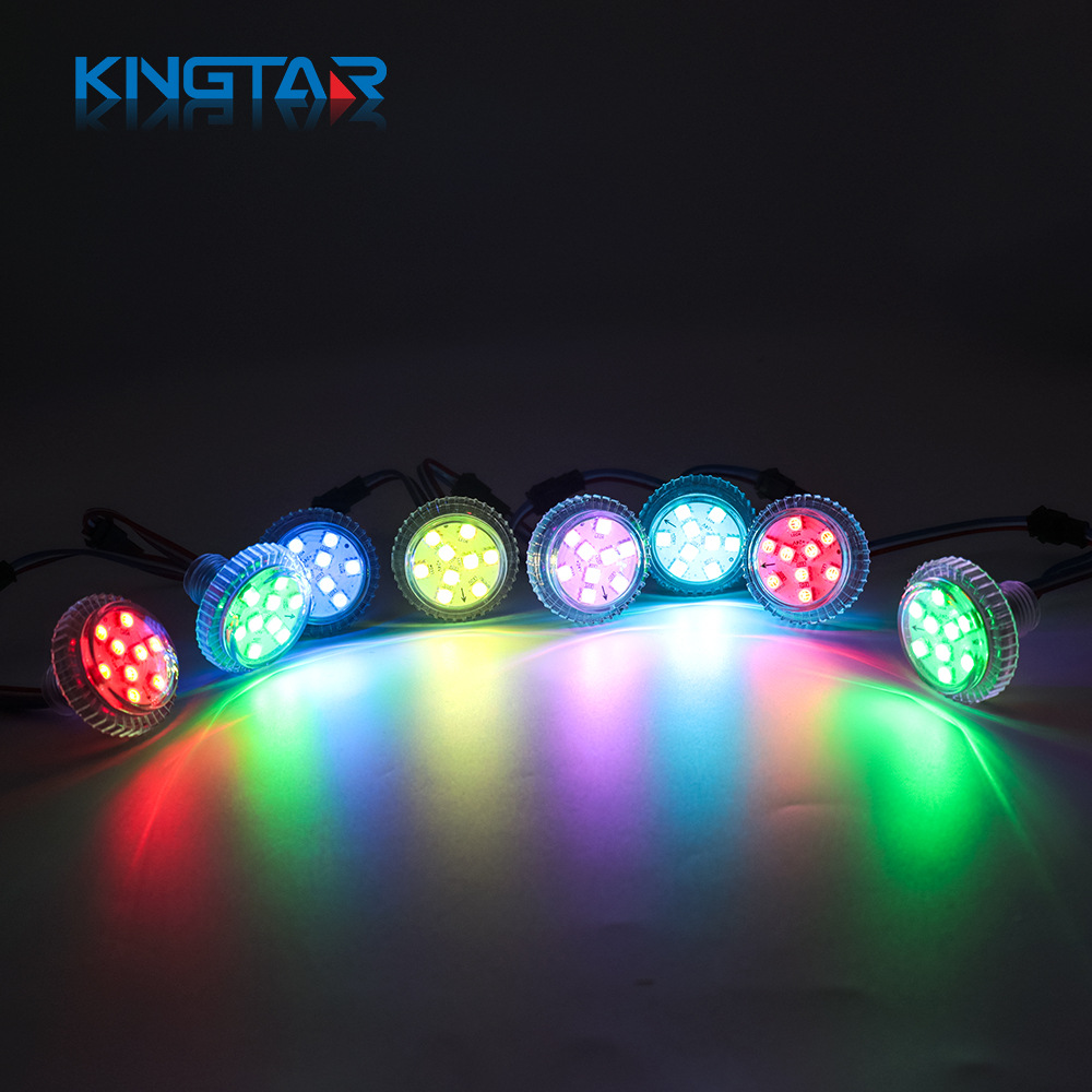 Led Amusement Point Light Mushroom Lamp 35mm 9-Light Colorful Rgbic Programmable Ferris Wheel Amusement Park Marquee Light