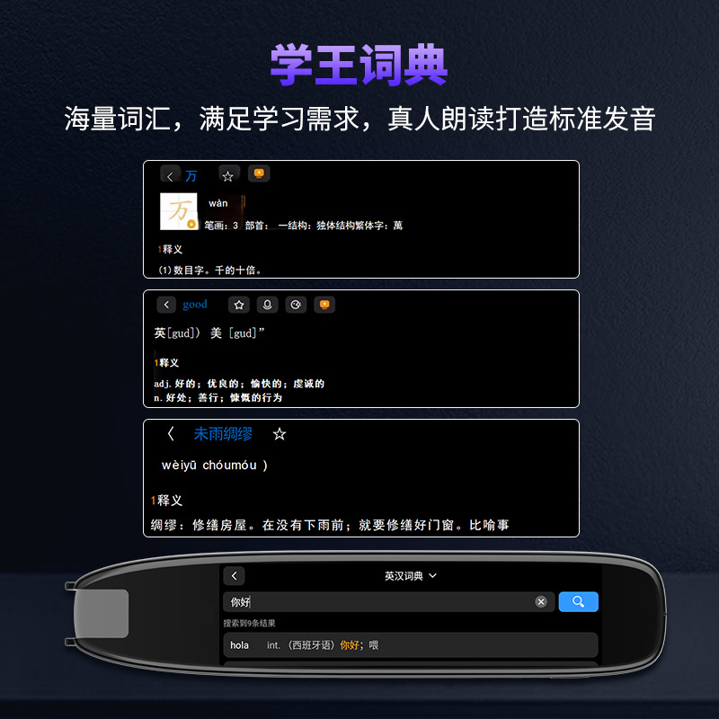 S65Pro Cross-border Scanning Translation Pen Point-reading Pen Multi-country Offline China, Britain, Japan and South Korea Scanning Pen Foreign Trade International Edition Word
