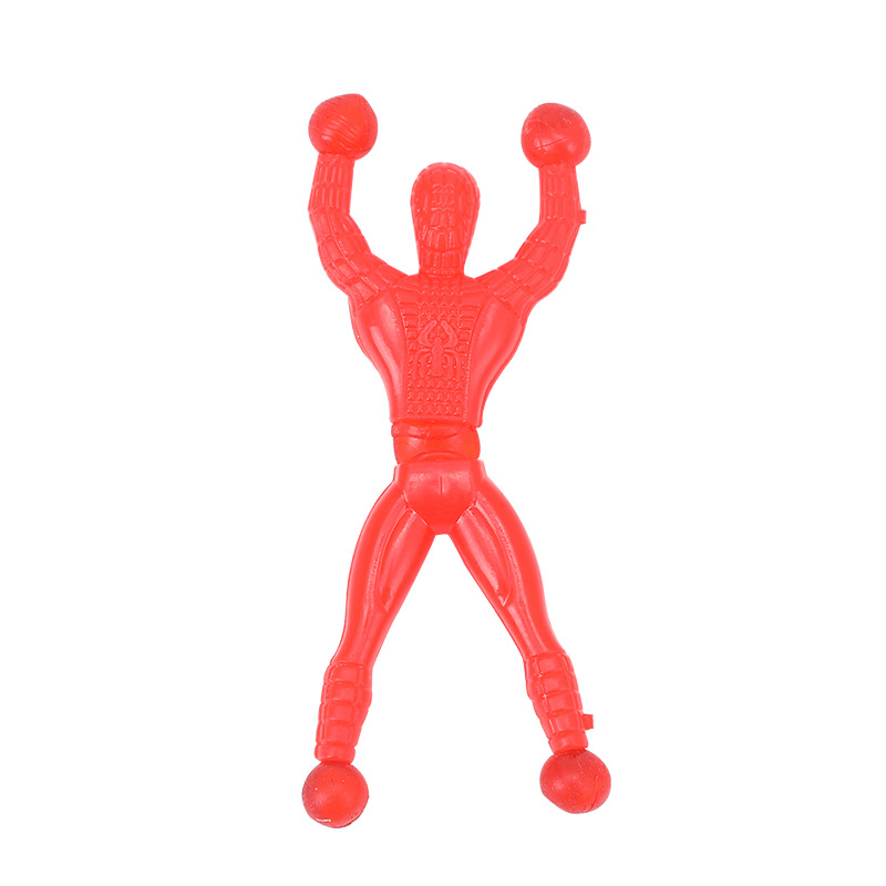 Children's New and Unique Creative Vent Toy Large Wall Climbing Superman 13cm Wall Climbing Spider Man Sticky Wall Climbing Toy