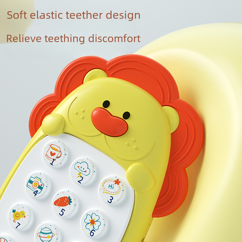 Children's mobile phone toys can bite the baby educational early education 0-1 years old 2 baby simulation model music phone