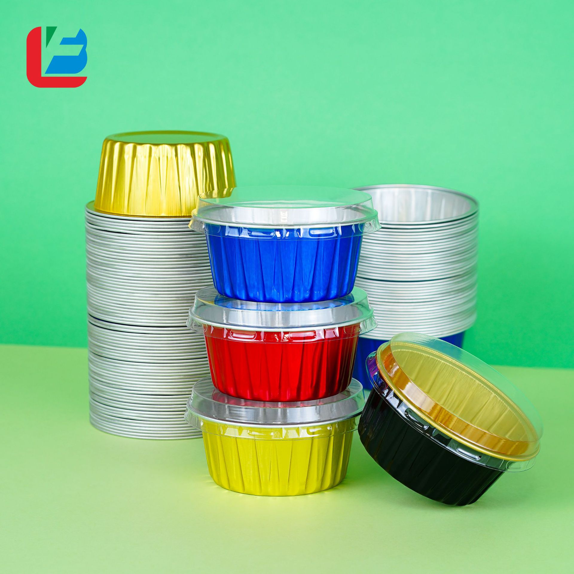 125ML Bake Resistant Cup Tin Paper Bowl Round Aluminum Foil Pudding Cup Cake Dessert Packaging Box Snow Mei Niang Packaging Box