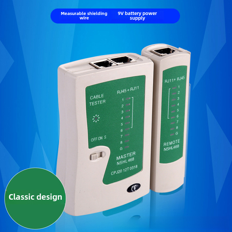 Nengshi Hengli Cross-Border Foreign Trade Network Tester, Telephone and Network Cable Dual-Use Tester, Detector, Cable Tester