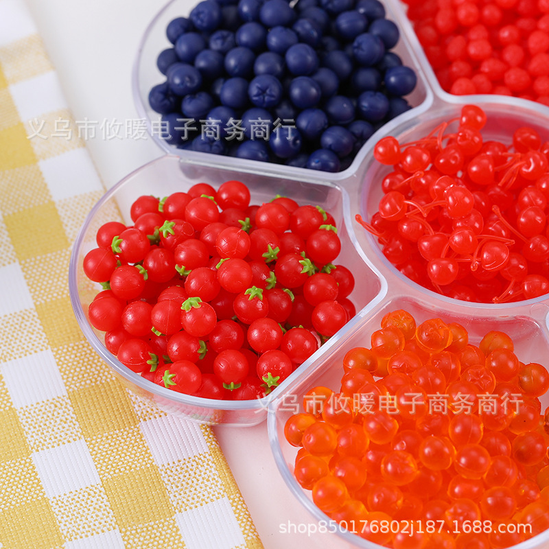 Симулированная маленькая клубника, мини-ежевика, маленькая вишня, яблоко, томат, супер мини голубика, миниатюрные аксессуары для еды