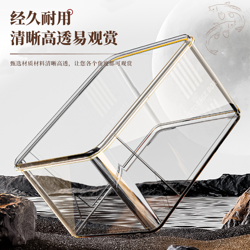 Fish Tank Living Room 2025 New Small Goldfish Turtle Breeding Household Imitation Glass Acrylic Small Desktop Ecological Tank