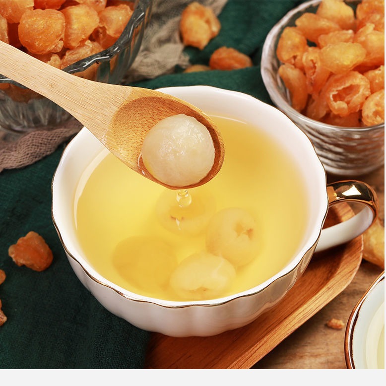 Longan, Dried Longan Meat, Seedless Dried Round, Seedless Soaked in Water, Longan, Dried Longan, Dried Longan, Factory-Delivered Soft and Glutinous Selection