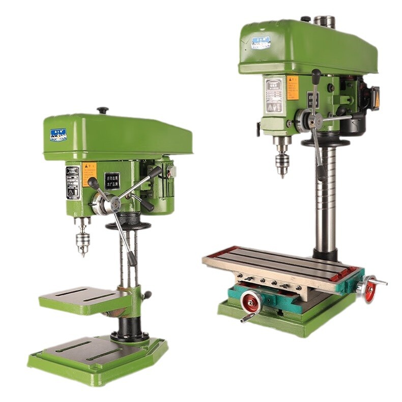 Bench Drill Industrial Grade Bench Drill Small Household 220V Bench Drill Multi-function Electric Drill Single-phase Drilling Tapping and Milling All-in-one Machine