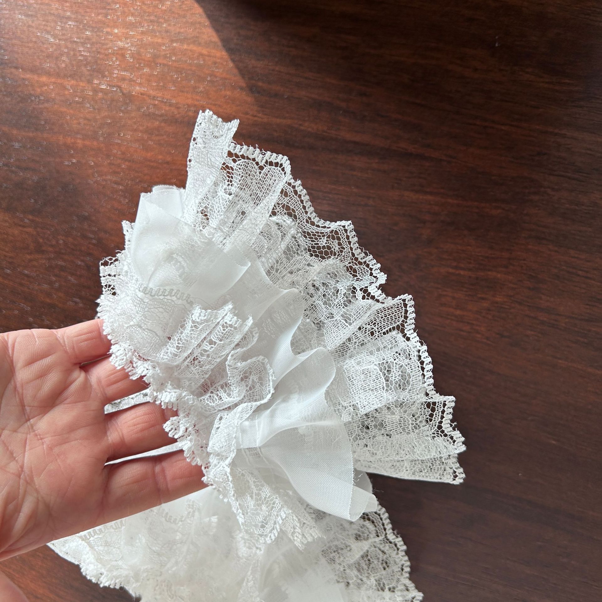 Lady Cute Three-layer Lace Lace Socks Japanese Style Cuff Lace Cake Mesh Socks Lolita Leg Cover