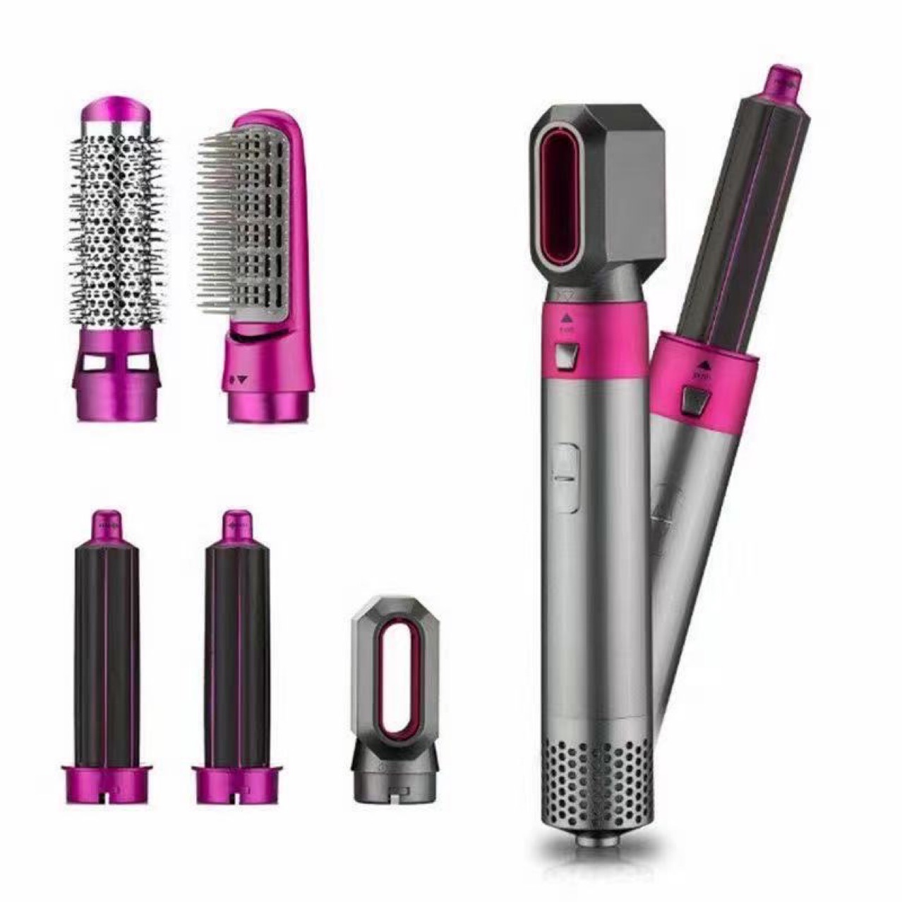 Multi-functional five-in-one air comb automatic hair curler straight dual-use hair styling comb hair blowing curly hair all-in-one machine
