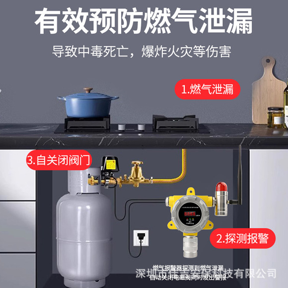 Wireless 4g Combustible Gas Detection Alarm Explosion-Proof Gasoline Diesel Liquefied Gas Device Leak Concentration Gas Tank