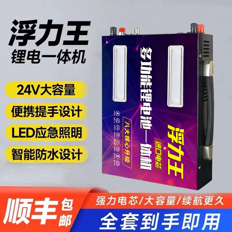 New 48V Lithium Battery All-In-One Machine Inverter Output 24V Lithium Battery High Power Full Set Inverter Boost Multi-Function Complete Set