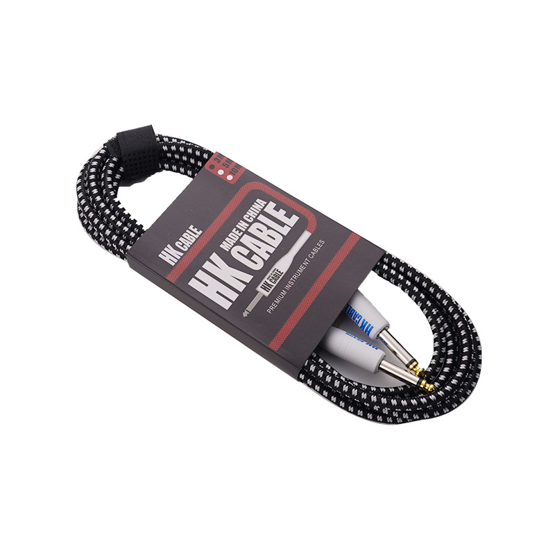 Guitar connection line 3 meters 5 meters 10 meters folk electric box guitar bass electric guitar noise reduction woven audio line musical instrument