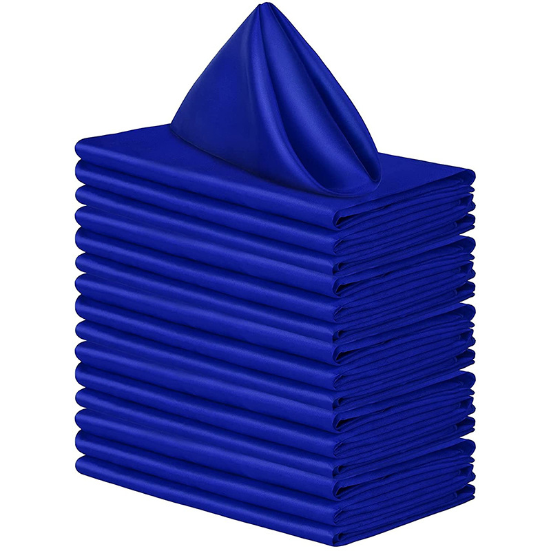 Square high-end hotel restaurant napkin cloth high density lock edge satin polyester segment cloth mouth cloth placemat