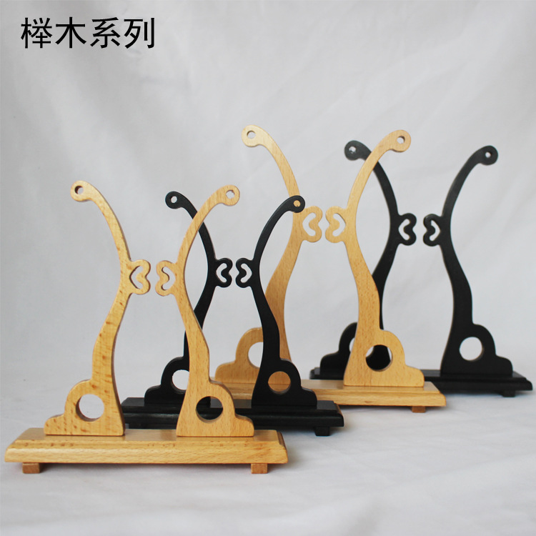 Round fan stand folding fan stand bamboo solid wood display stand removable fan holder fan base antique style palace fan display stand