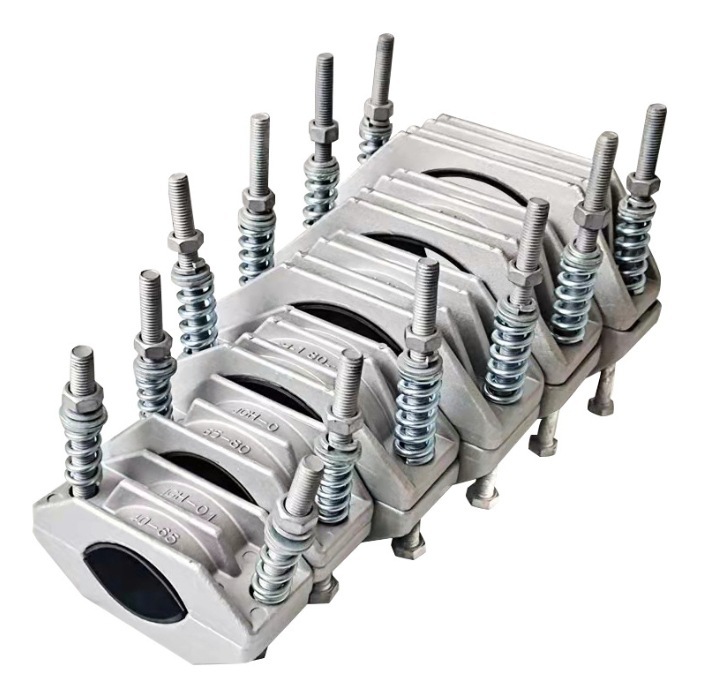 Cable Fixing Clip High Voltage Wholesale Aluminum Alloy Hoop Clamp Single Core Multi-Core Flexible Anti-Magnetic Wire Clip Damping