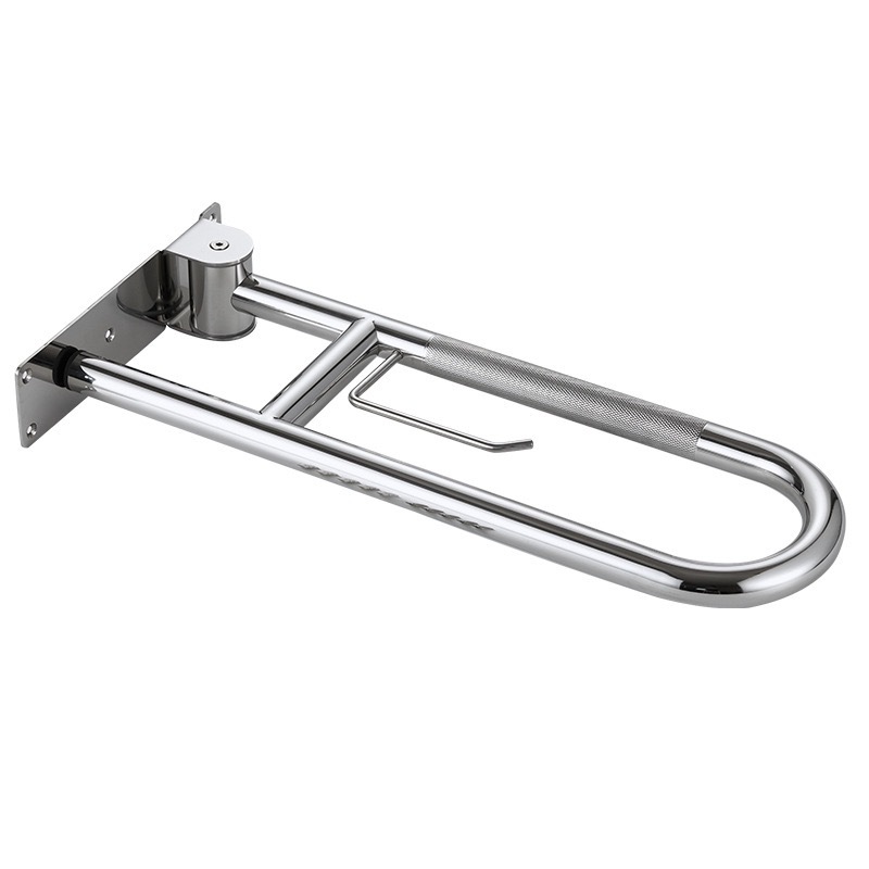 304 Stainless Steel U-shaped Toilet Handrail Barrier-free Elderly Toilet Toilet Handrail Folding Up