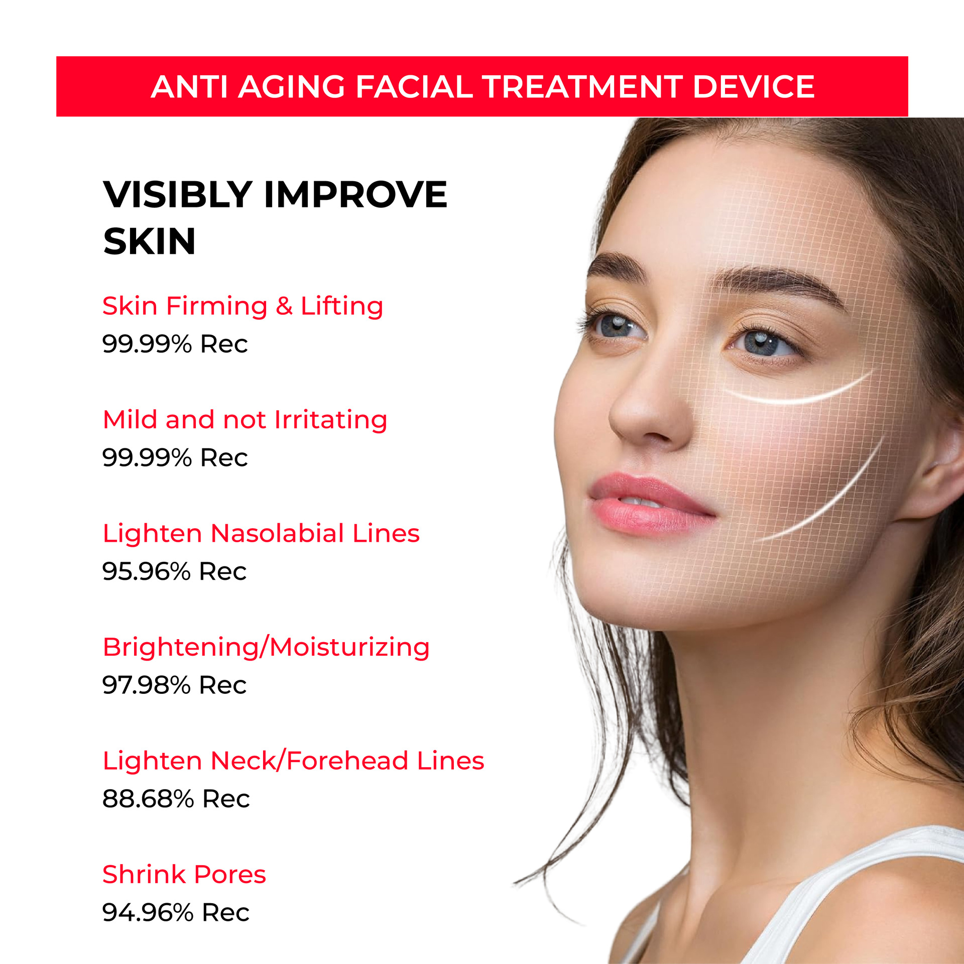 Beauty instrument EMS micro-current 5-speed facial massager skin care import instrument pore convergence beauty instrument