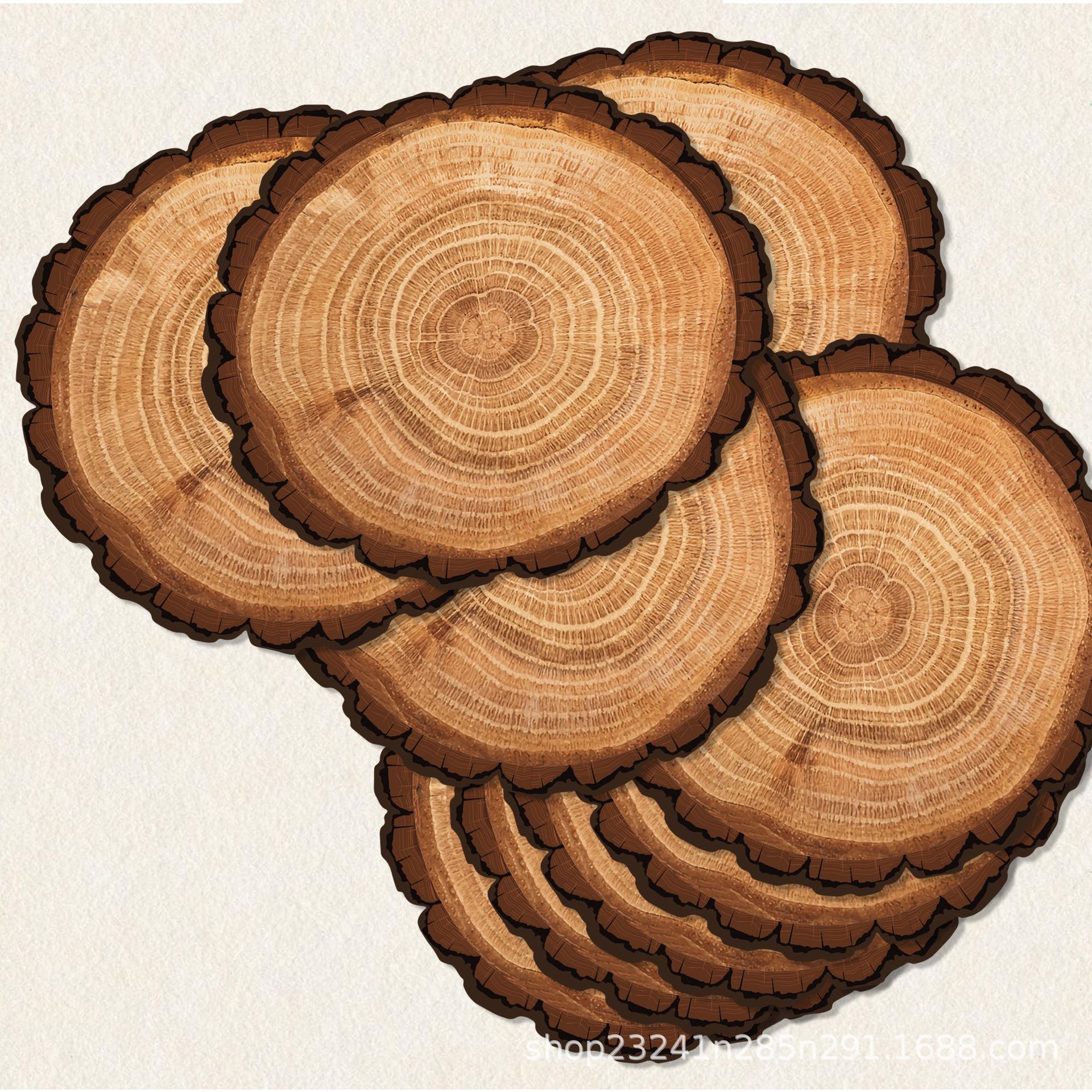 CA003 Special-shaped Wood Grain Tree Grain Party Baby's Birthday Atmosphere Layout Disposable Placemat Paper Placemat