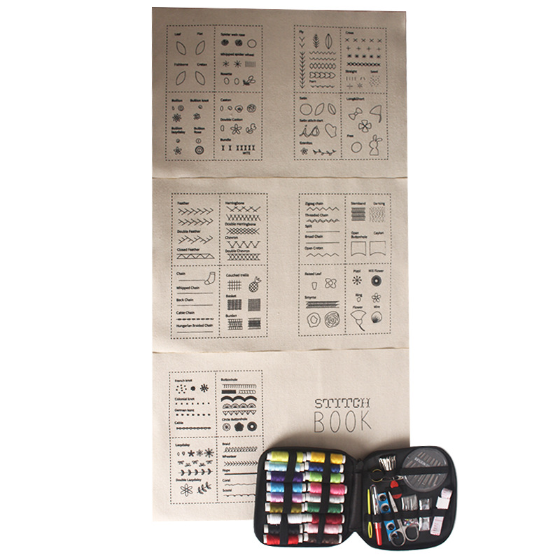 Cross-Border Stitch Book DIY Needlework Book Handmade Fabric Embroidery Square Needlework Book