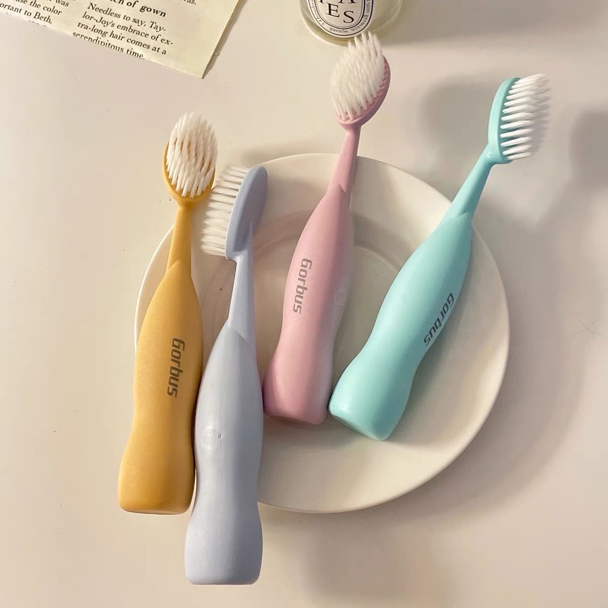 Big Mac Big Head Toothbrush High Color Value Household Soft Hair Cleaning Wide Head Cute Couple High-end Adult Ultra Fine Wholesale
