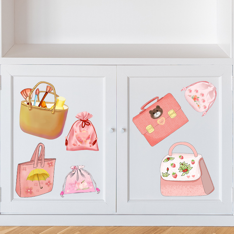 Бесшовные маленькие наклейки для детской комнаты, наклейки для мебели в спальне девочки, мультяшные, милые, ручная роспись