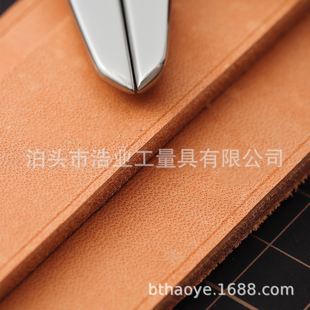 Stainless Steel Spacing Gauge Adjustable Edge Liner with Winged Dividing Gauge Leather Fixed Gauge Leather Goods DIY Hand Tool Wire Press