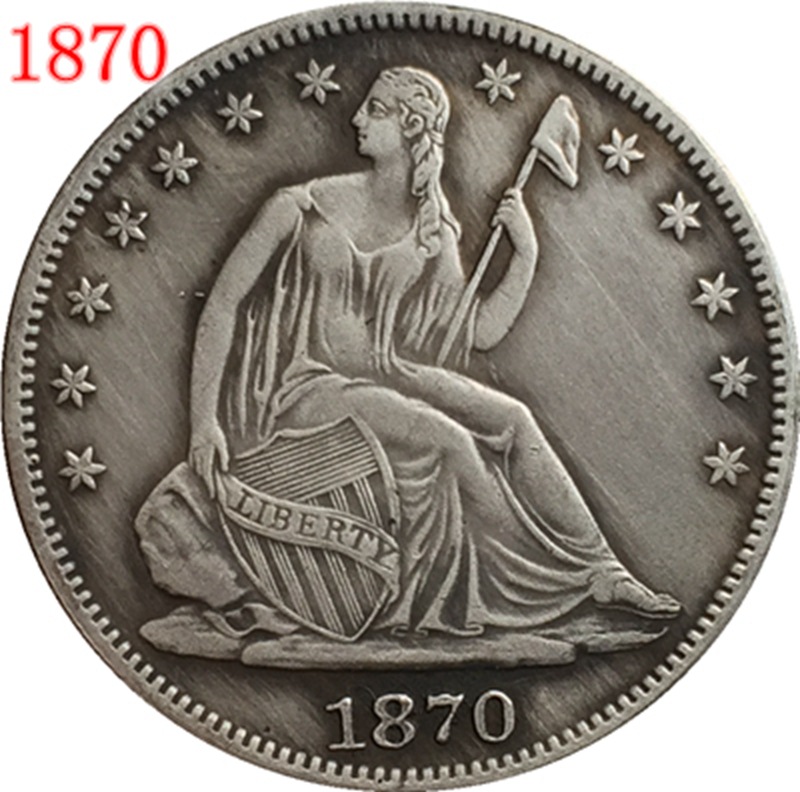 Antique Crafts 9 Different Years C Edition Free Half Dollar Commemorative Coin Silver Dollar Wholesale 30mm