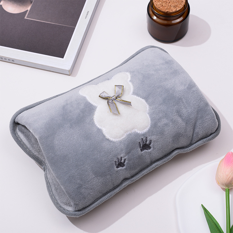 Cross-Border Gift Hot Water Bottle Rechargeable Explosion-Proof Automatic Power-Off Plush Belly Warmer Baby Cartoon Cute Hand Warmer Bag