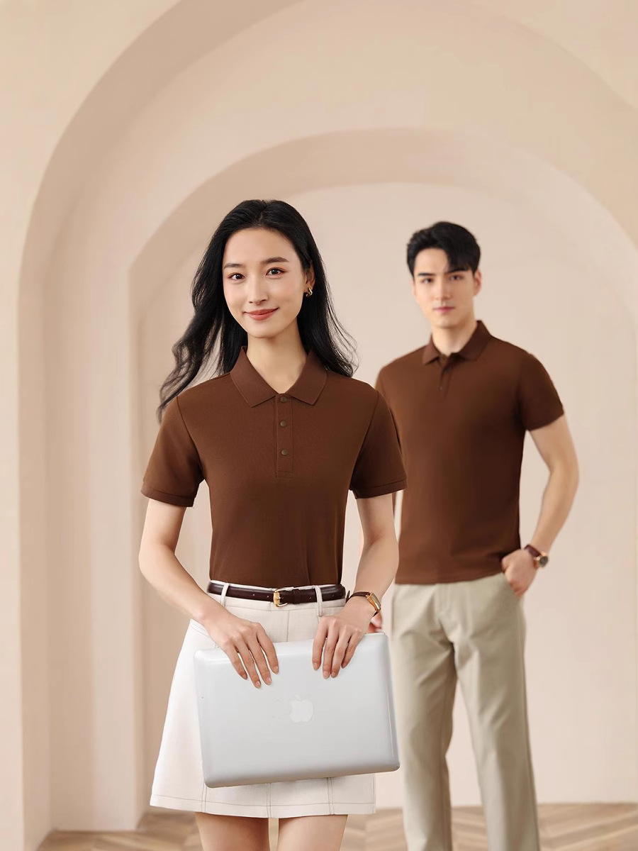 New Polo Shirt Pure Cotton Short-Sleeved Work Clothes Work Clothes Advertising Team Cultural Shirt Custom Printed Embroider Logo