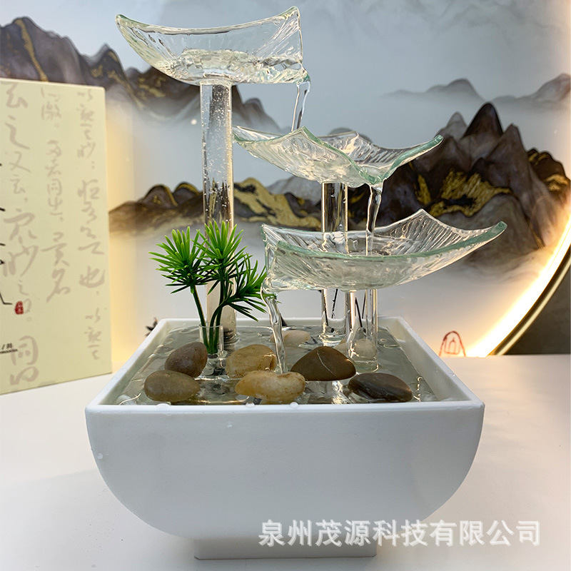 Feng Shui Wheel Wealth Inviting Water Decorations Ornaments Living Room Office Circulating Water New House Gift Opening Gift