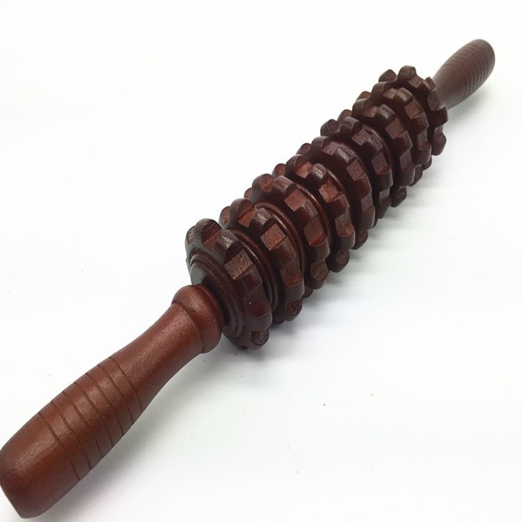 Supply Wooden Multifunctional Roller Massager Wooden Nine Round Massage Wheel Massager Back Wooden Massager