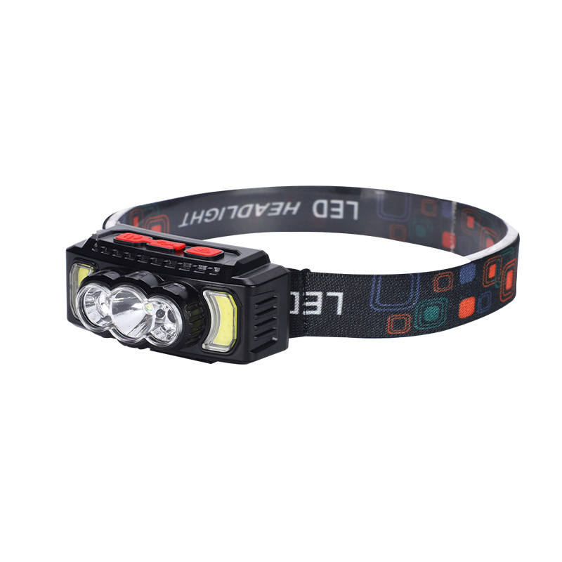 New Wave Sensor Headlight Cob Headlight Outdoor Cycling Light USB Charging Night Running Light Strong Light Work Headlight