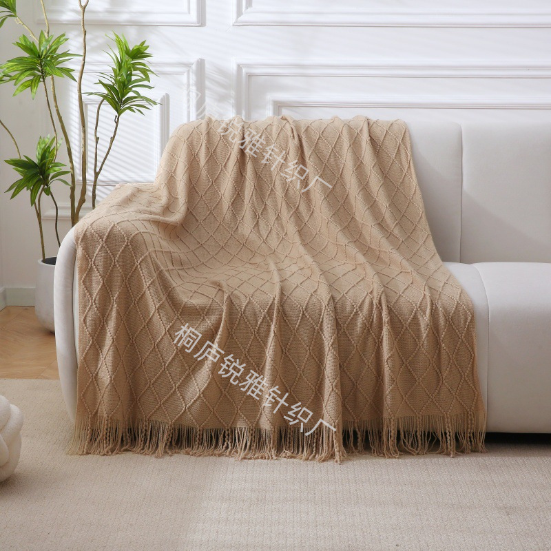 European Style Sofa Blanket Sofa Cover Blanket Four Seasons General Office Nap Blanket Bed End Blanket Knitted Blanket Air-conditioning Blanket Cross-border