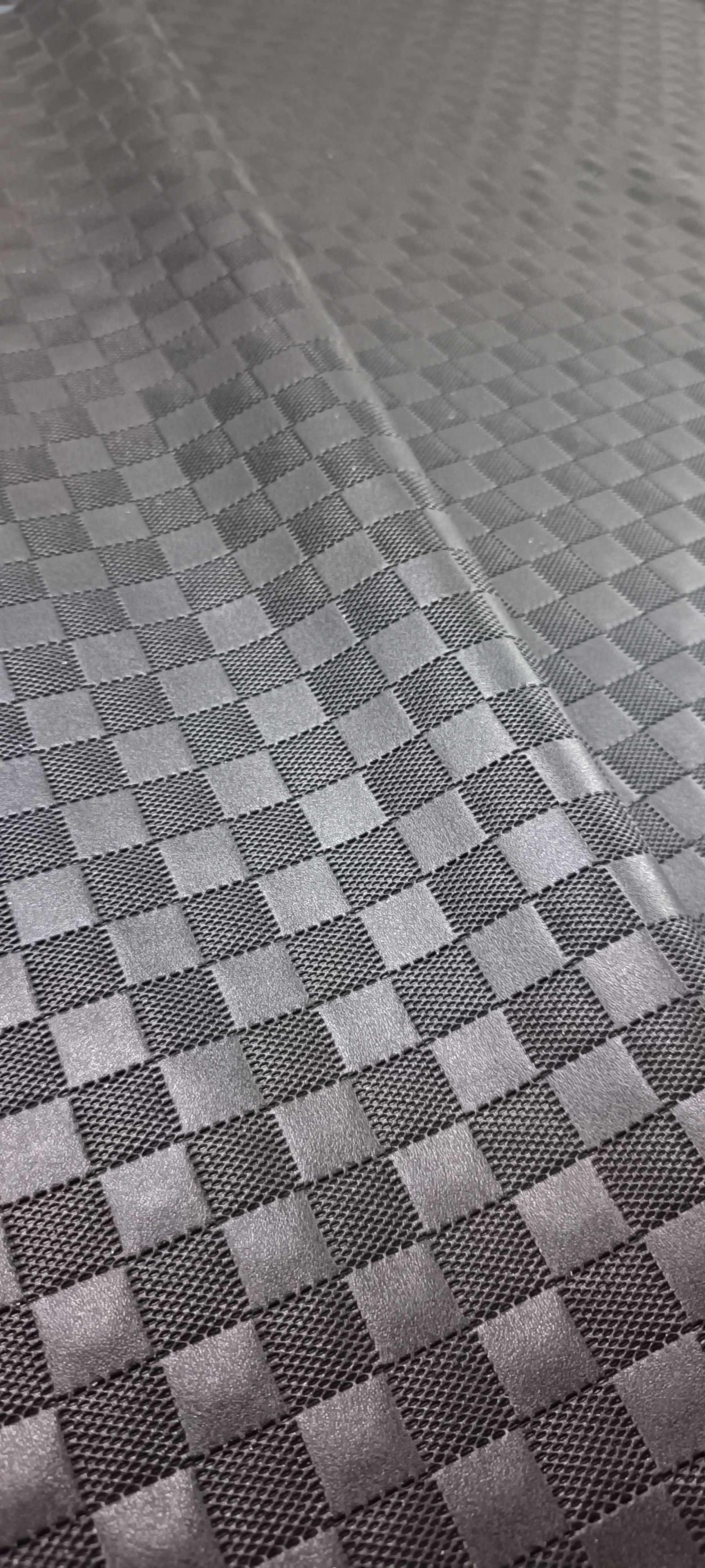 Factory direct litchi embossed PU leather embossed classic plaid available shoes and bags