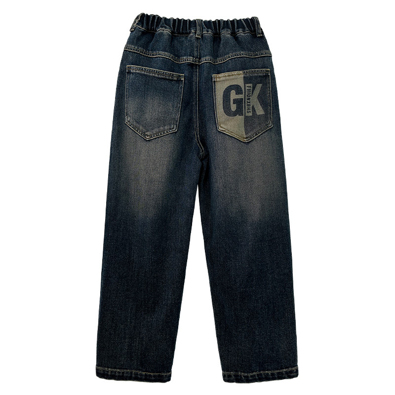 Boys' Pants Spring and Autumn 2025 New Stylish Children's Clothing Casual Jeans Boys' Autumn Fashion Long Pants Trendy