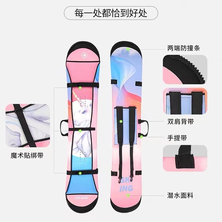 Кастомизированная сумка для сноуборда с напечатанным изображением, индивидуальный плечевой ремень, сумка для скейтборда с защитным чехлом и противоударными полосами