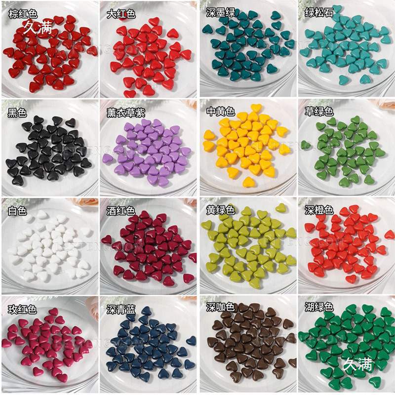 Wanzi｜Cuiji Heart Fire Paint Wax Capsules Packed Envelope Seal Retro Fire Paint Seal Wax