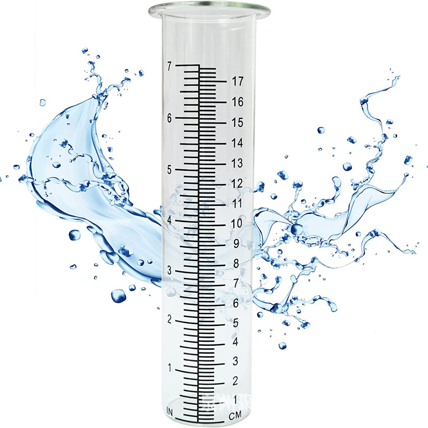 In Stock 7inch Rain Measuring Device to Prevent Cold and Crack, Garden Courtyard Home Plastic Rain Measuring Tube Extracurricular Activity Rain Measuring Meter