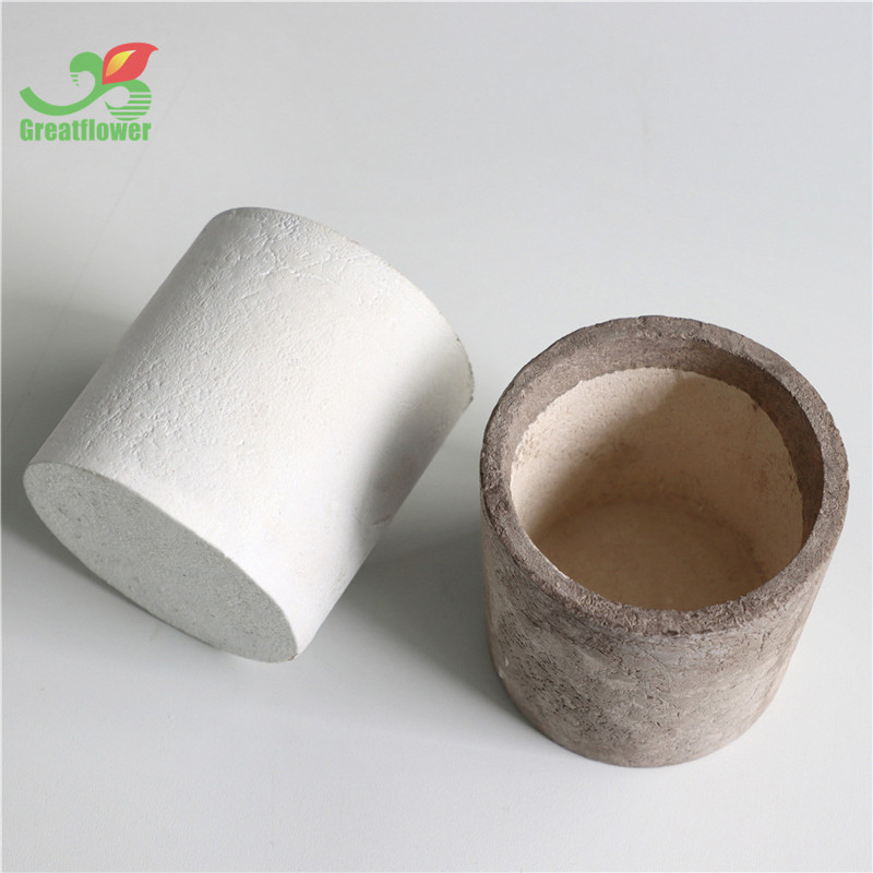Retro Old Cylindrical Pulp Flower Pot, Natural Degradable Simulated Plant Pulp Cup, Cross-Border Supply