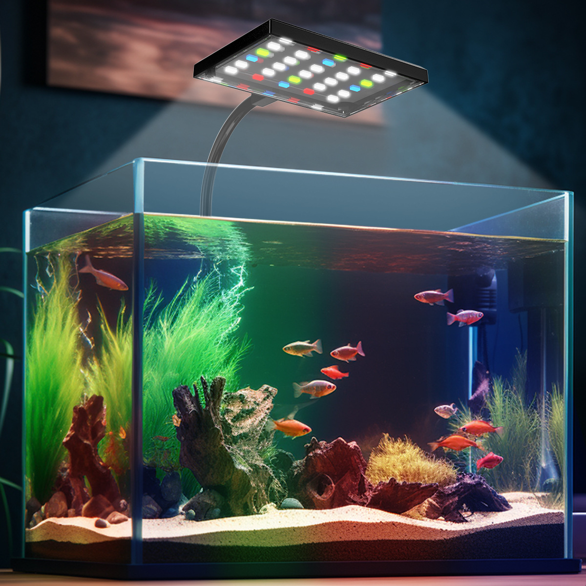 USB fish tank light dimming color LED grass light color dimming DC European regulations American regulations British regulations cross-border LED clip light