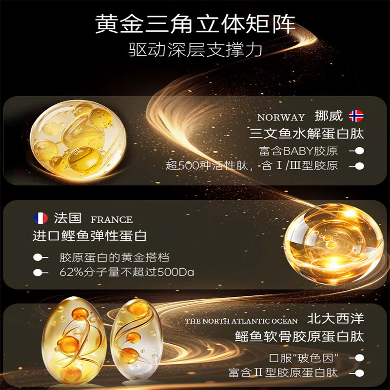 Golden Top Pleurotus Pqq Skin Sculpting Drink Fish Collagen Peptide Oral Liquid Small Molecule Peptide Active Tripeptide Drink