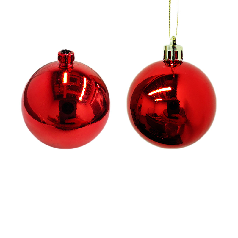 Electroplated Christmas Ball Christmas Decoration Supplies Ball Christmas Tree Pendant Plastic Ball Holiday Shopping Mall Hanging Ball
