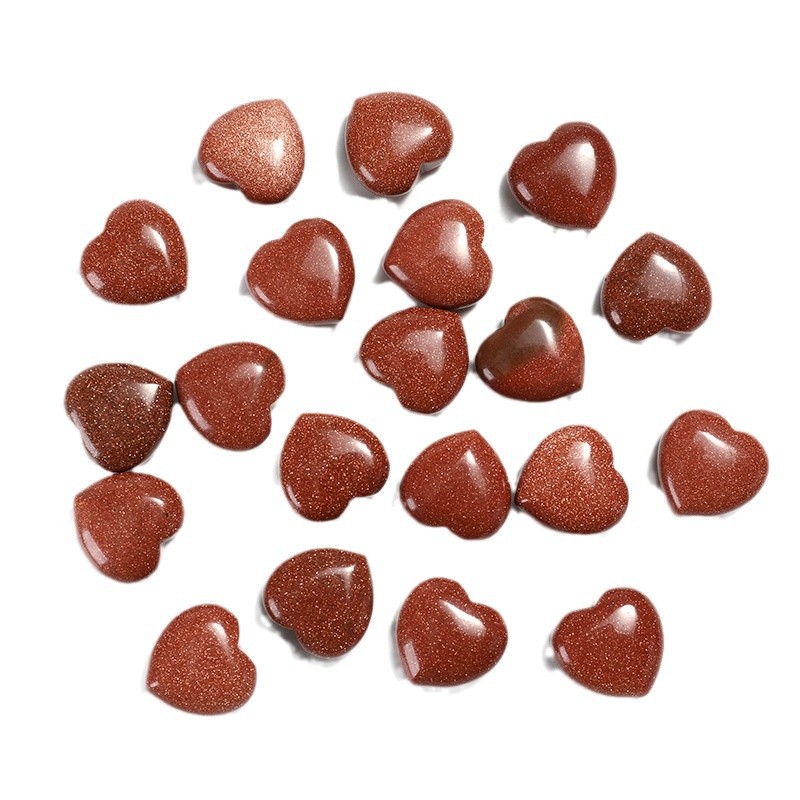 Natural Crystal 20mm Rose Quartz Love Heart Natural Crystal Large Quantity Favorable Honeysuckle Heart-Shaped Cross-Border