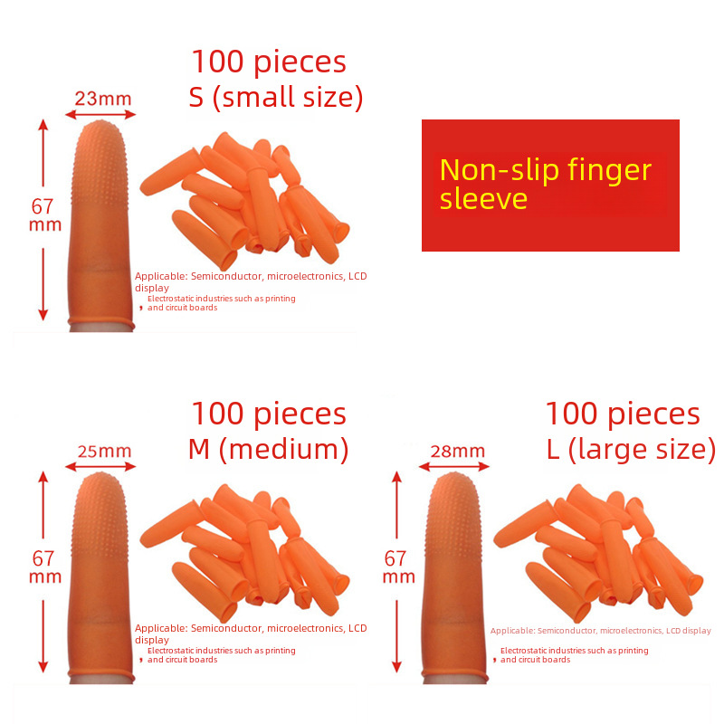 Wholesale Industrial Orange Protective Finger Cots Non-Slip Wear-Resistant Finger Cots Disposable Workshop Latex Finger Cots