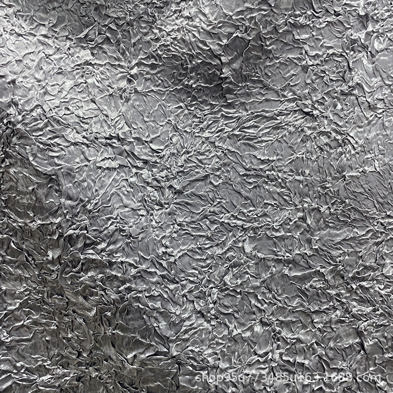 Metal pleated fabric decoration water ripple irregular wrinkled webbing fabric diy handmade skirt custom