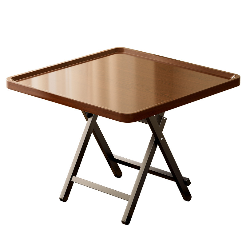 Egg-free Mahjong Poker Chess and Card Table Dual-use Dining Table with Table Cushion Square Folding Table for Chess and Card Room